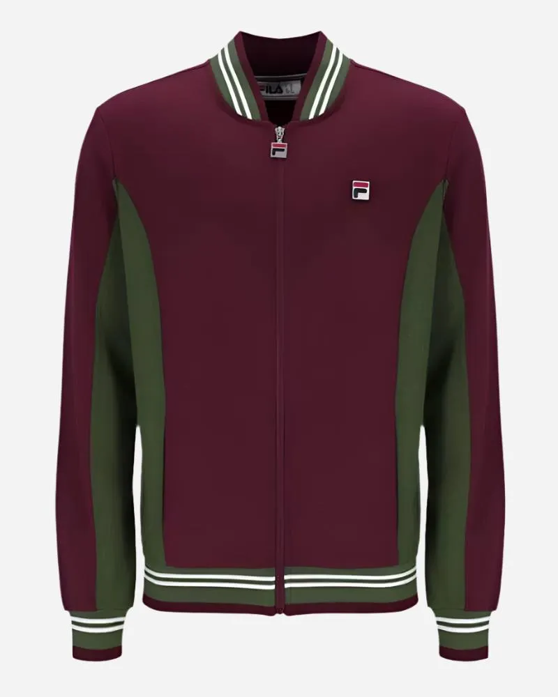 Fila SETTANTA Baseball Jacket Windsor Wine/Chive/Gardenia