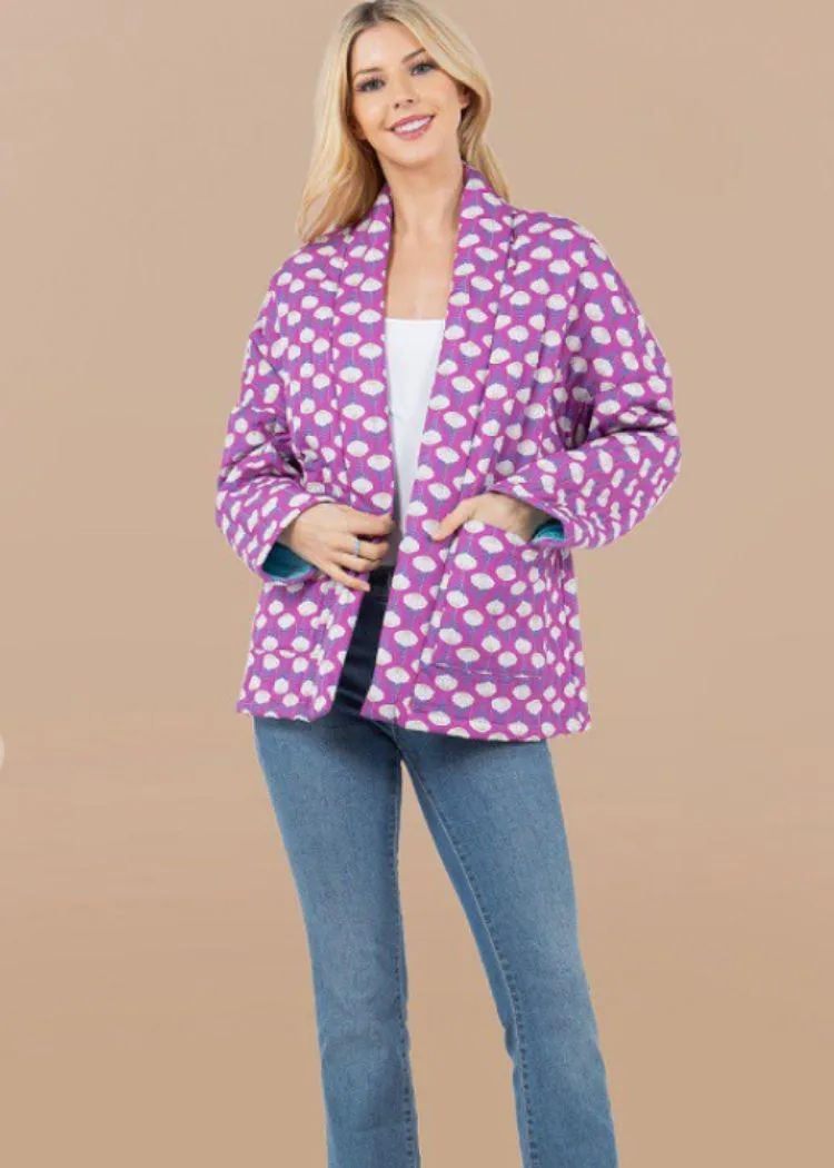 Fiona Floral Print Quilted Jacket- ***FINAL SALE***