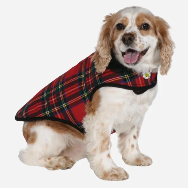 Fleece Lined Coat | Red Plaid