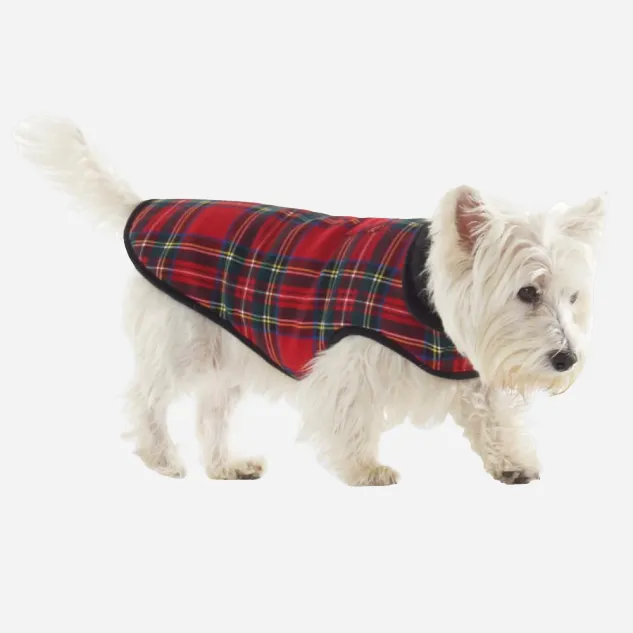 Fleece Lined Coat | Red Plaid