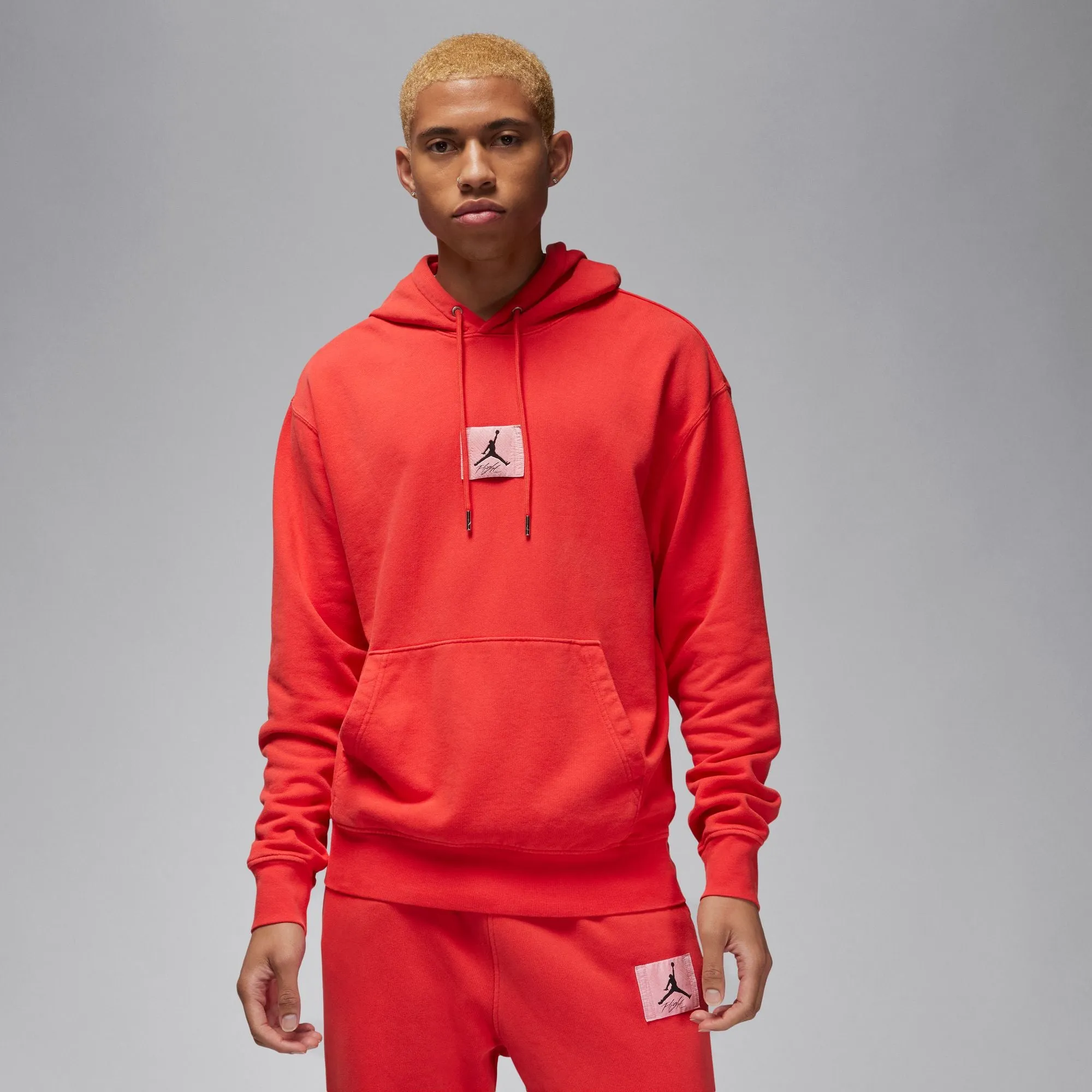 FLEECE WASHED PULLOVER HOODIE "LOBSTER"