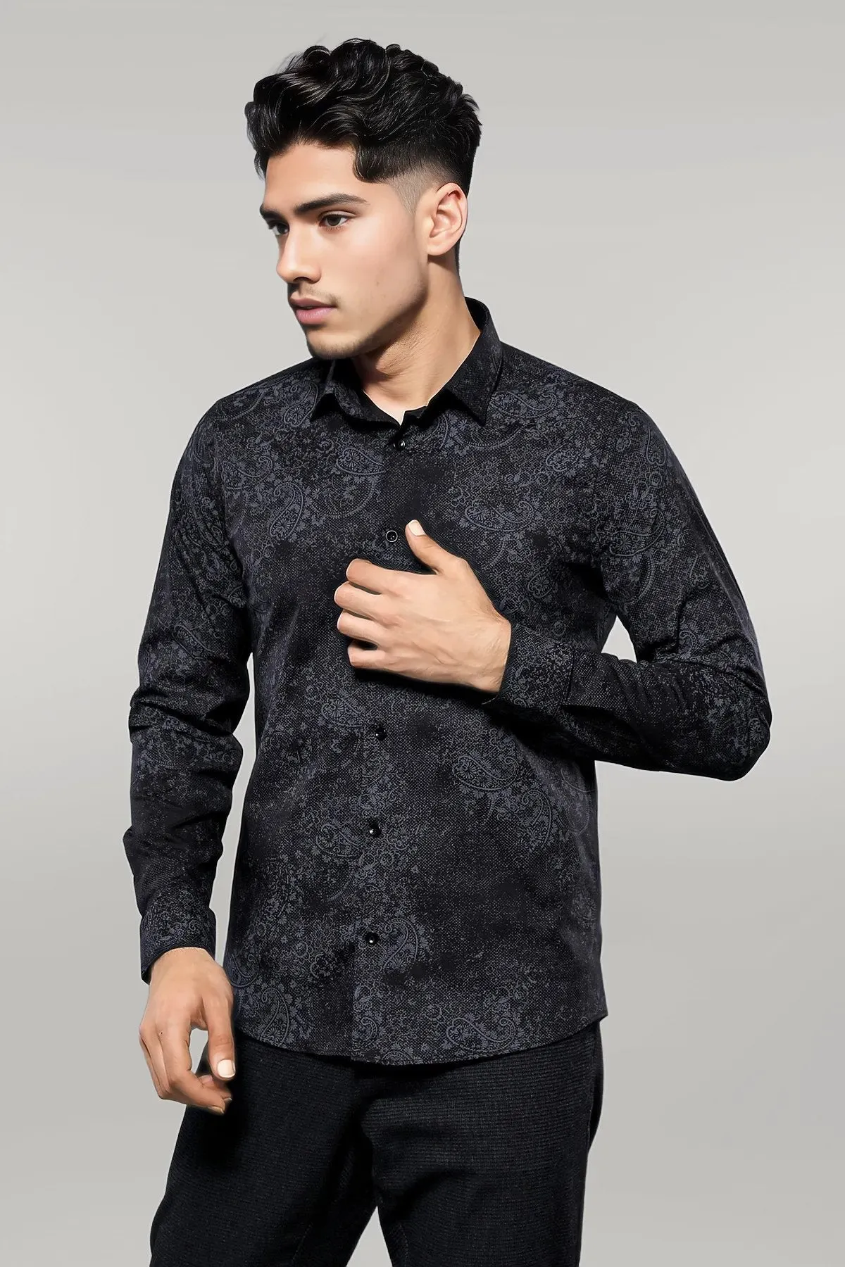 Floral Black Shirt | Wessi