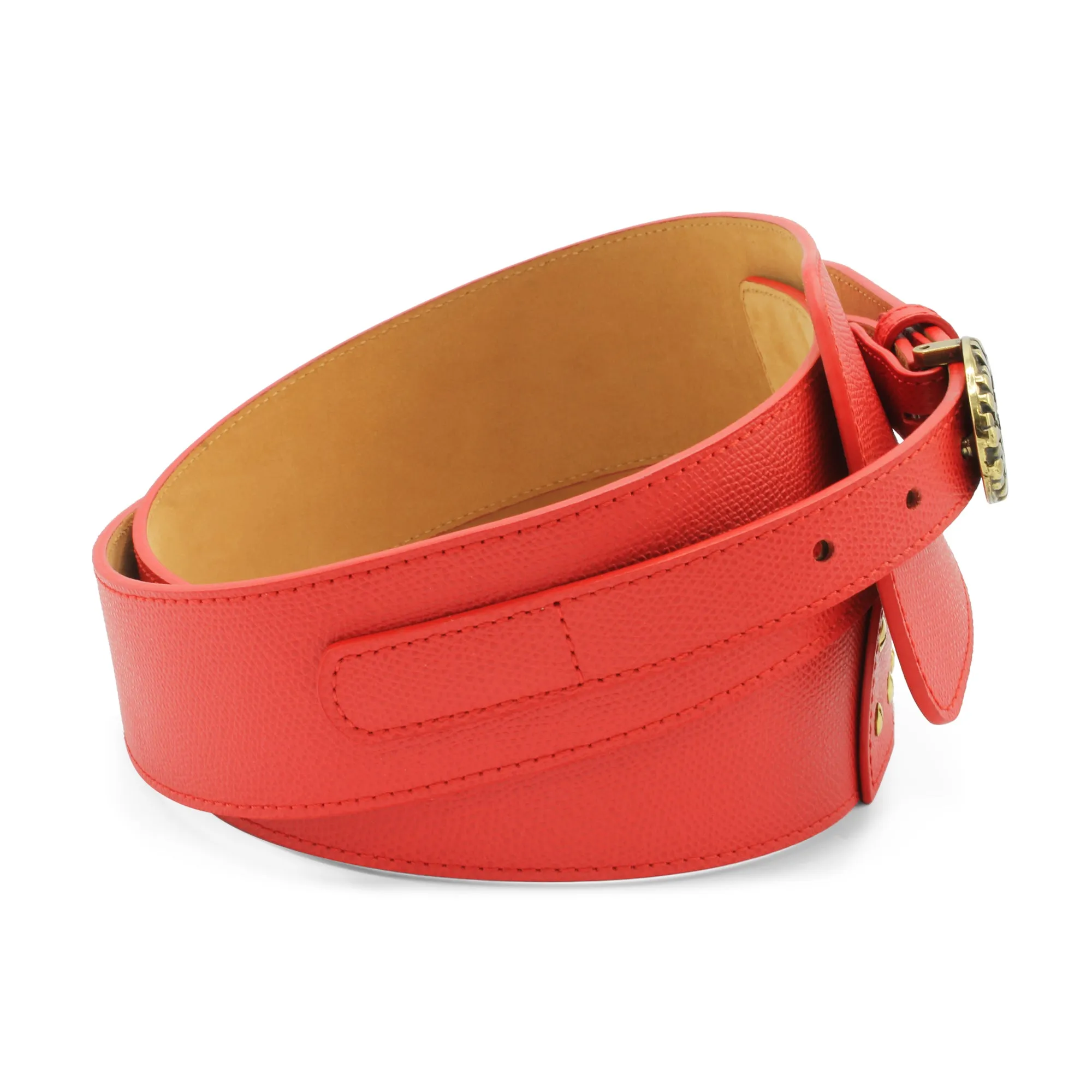 Fonda Assymetric Tomato Red Wide Dauphin Belt