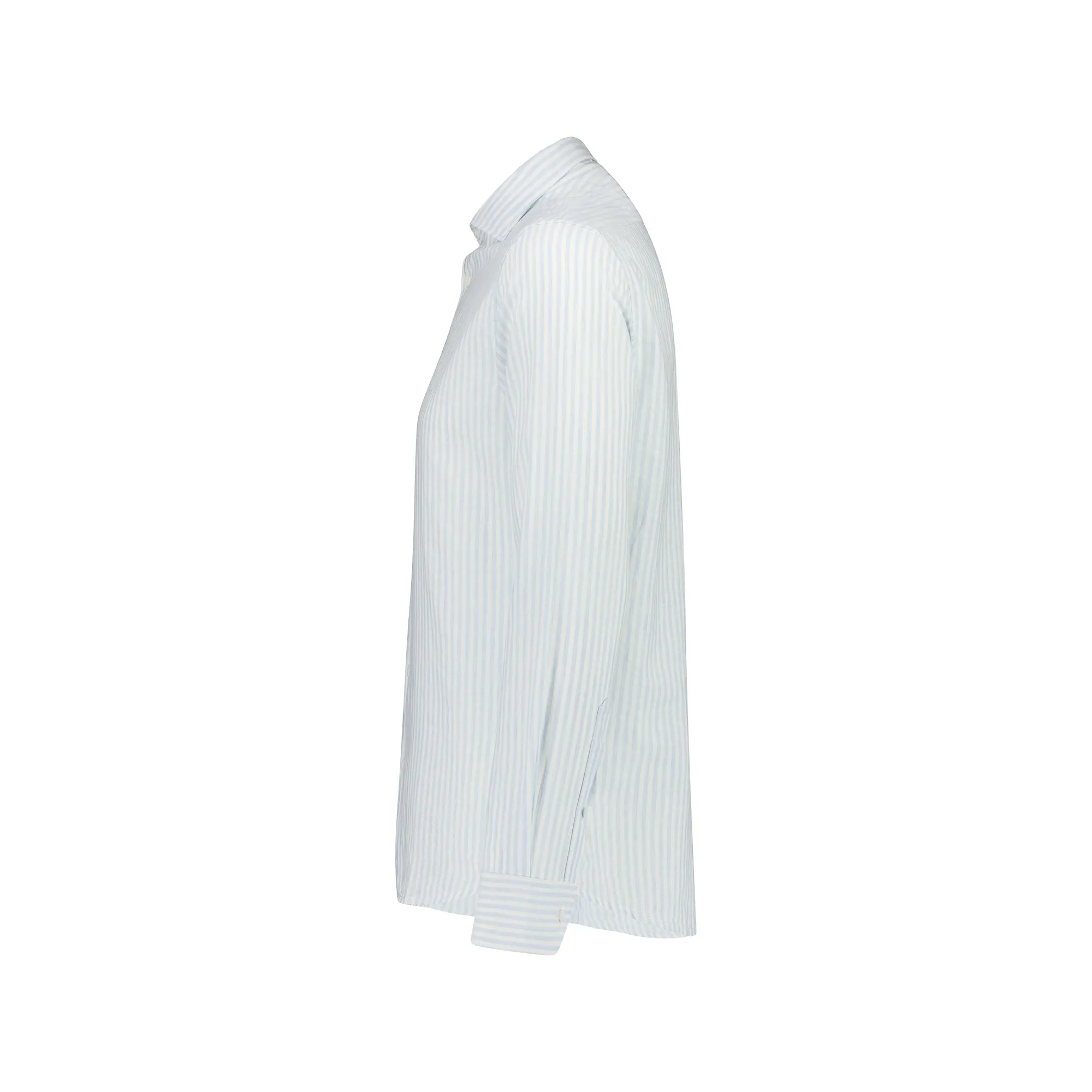 FRADI Cotton/Linen Stripe Shirt WHITE/SKY