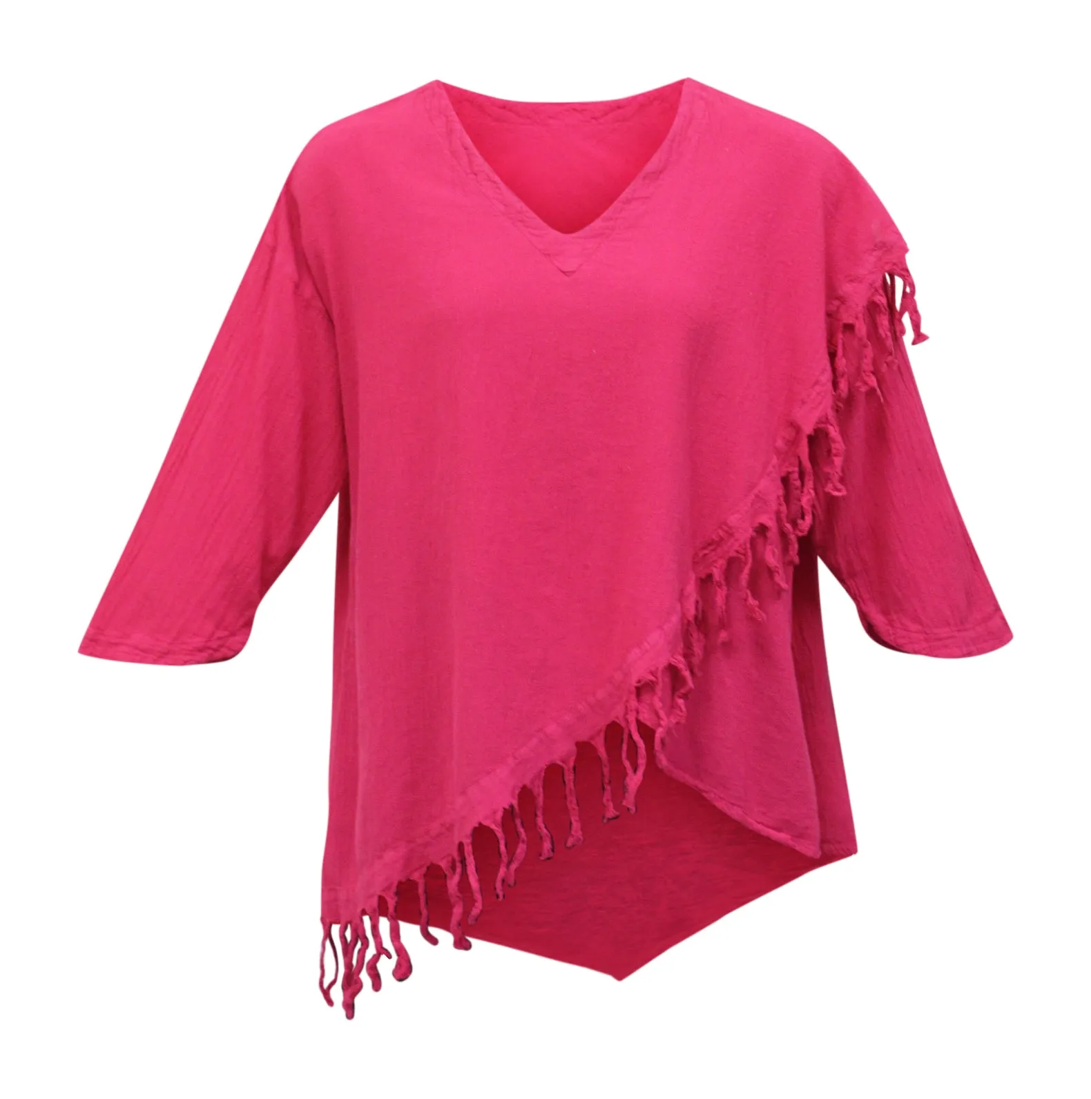 Fringe Cotton Gauze Top