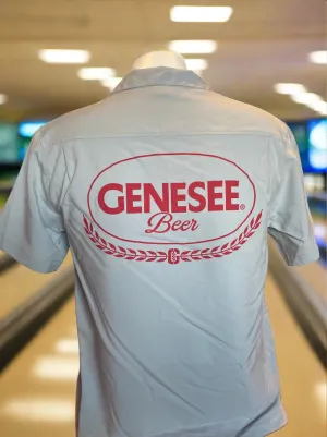 Genesee Men's Bowling shirt Silver.