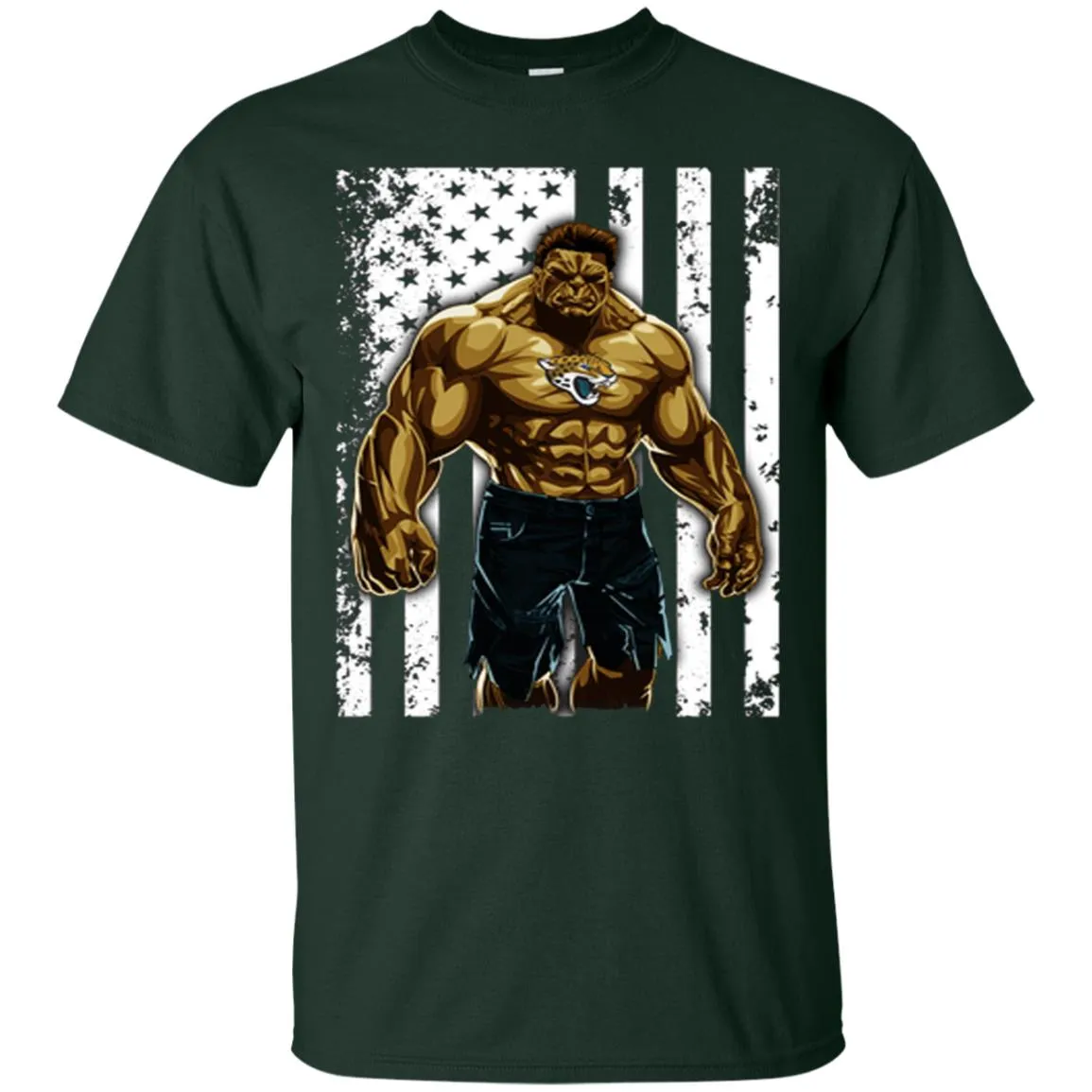 Giants Hulk Jacksonville Jaguars T-shirt Flag Men Cotton T-Shirt