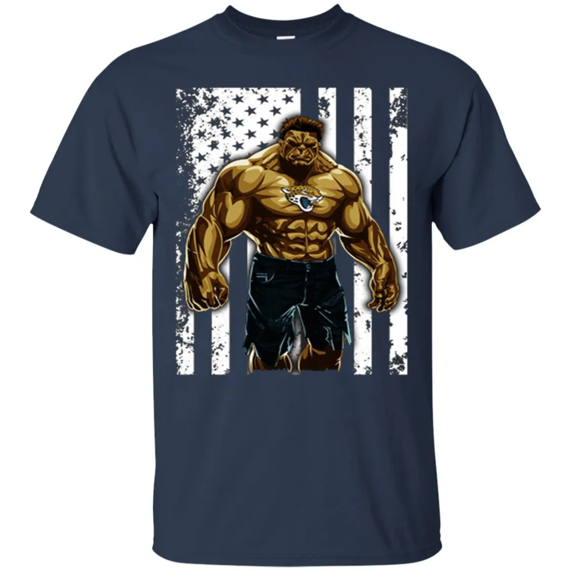 Giants Hulk Jacksonville Jaguars T-shirt Flag Men Cotton T-Shirt