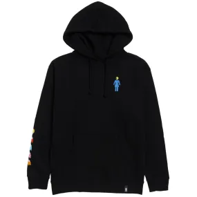 Girl x Pac-Man Ghost Sleeve Emb Hoodie - Black