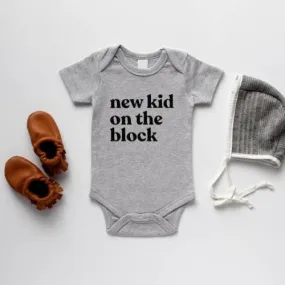 Gladfolk New Kid On The Block Baby Bodysuit - Gray