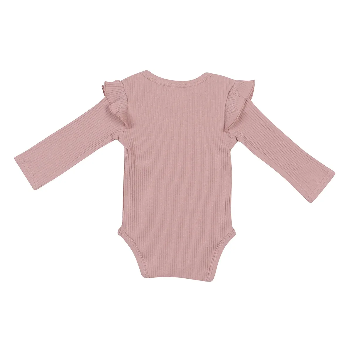 hi-hop Ruffle Long Sleeve Ribbed Bodysuit