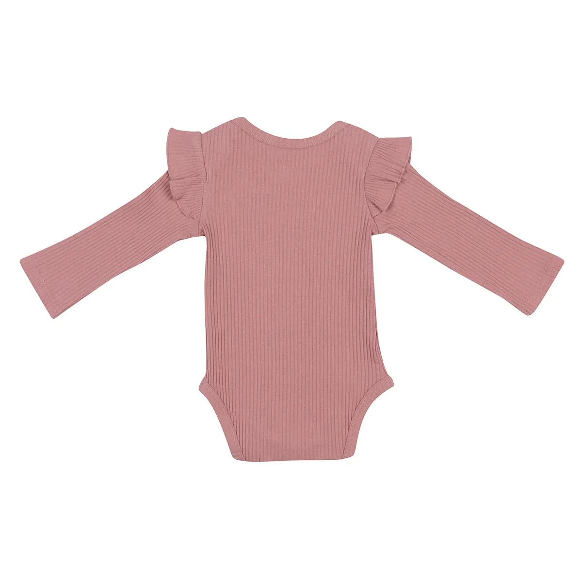 hi-hop Ruffle Long Sleeve Ribbed Bodysuit