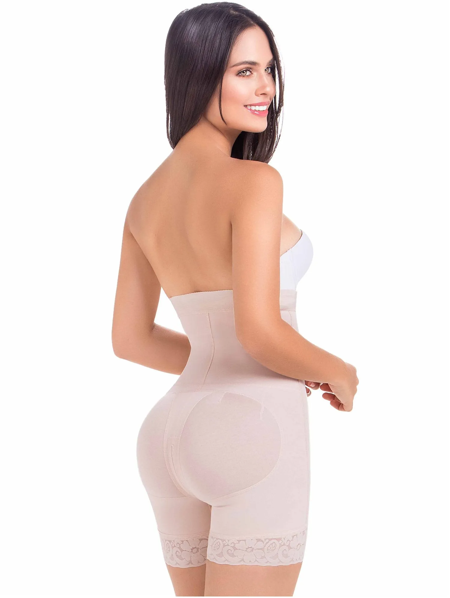 High Waisted Tummy Control Strapless Shapewear Bodysuit Fajas MaríaE 9143