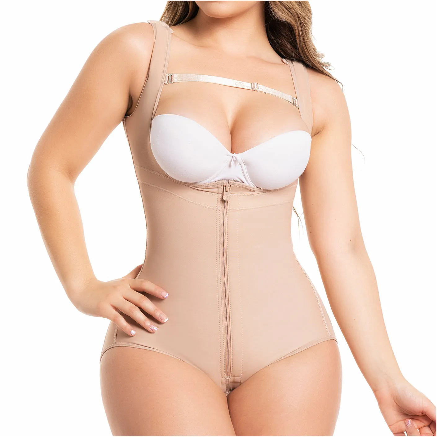 Hiphigger Tummy Control Bodysuit with Wide Straps Fajas Salome 419