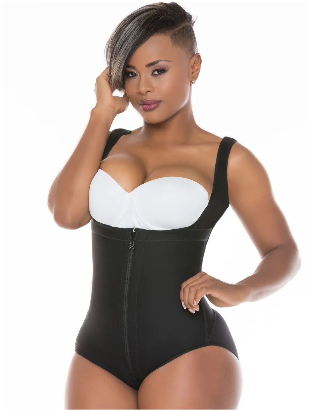 Hiphigger Tummy Control Bodysuit with Wide Straps Fajas Salome 419