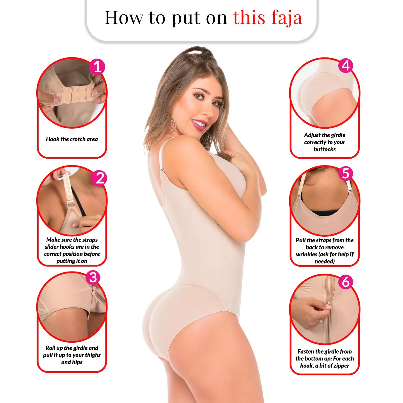 Hiphugger Butt Lifter Slimming Bodysuit with Bra for Women Fajas Salome 420