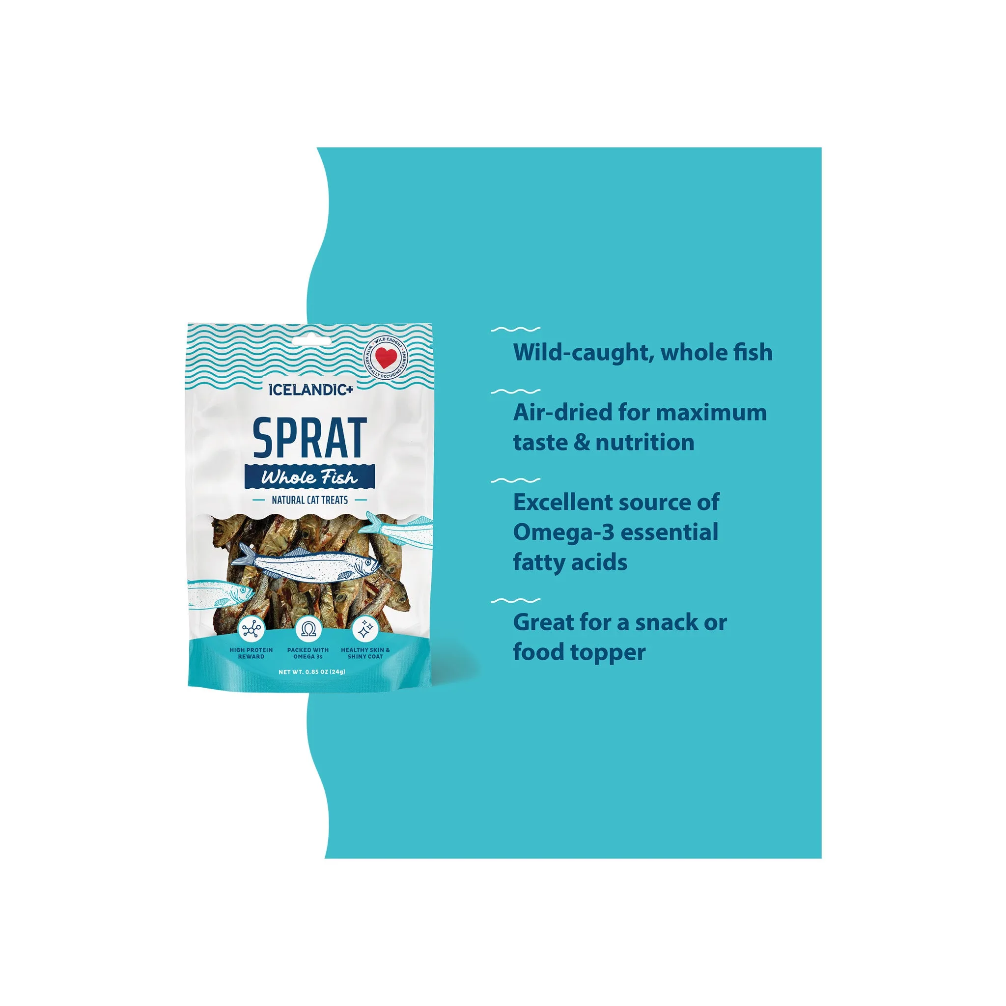 Icelandic  Grain-Free Whole Fish Cat Treats