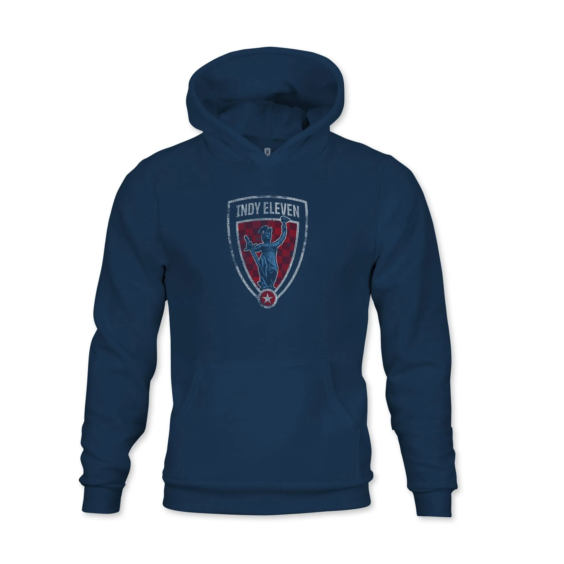 Indy Eleven Color Badge Youth Fleece Pullover Hoodie - Navy