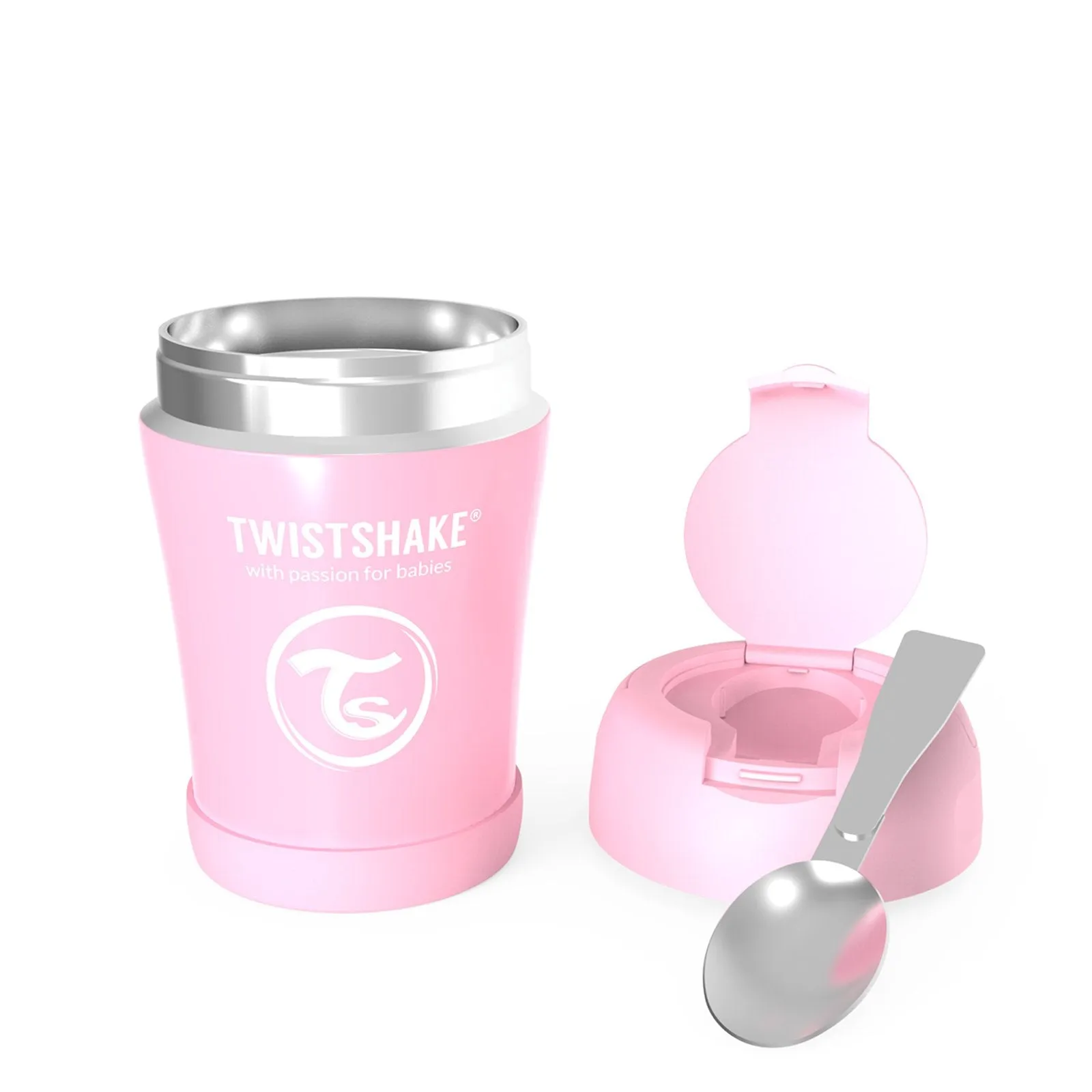 Insulated Food Container 350ml Pastel Pink