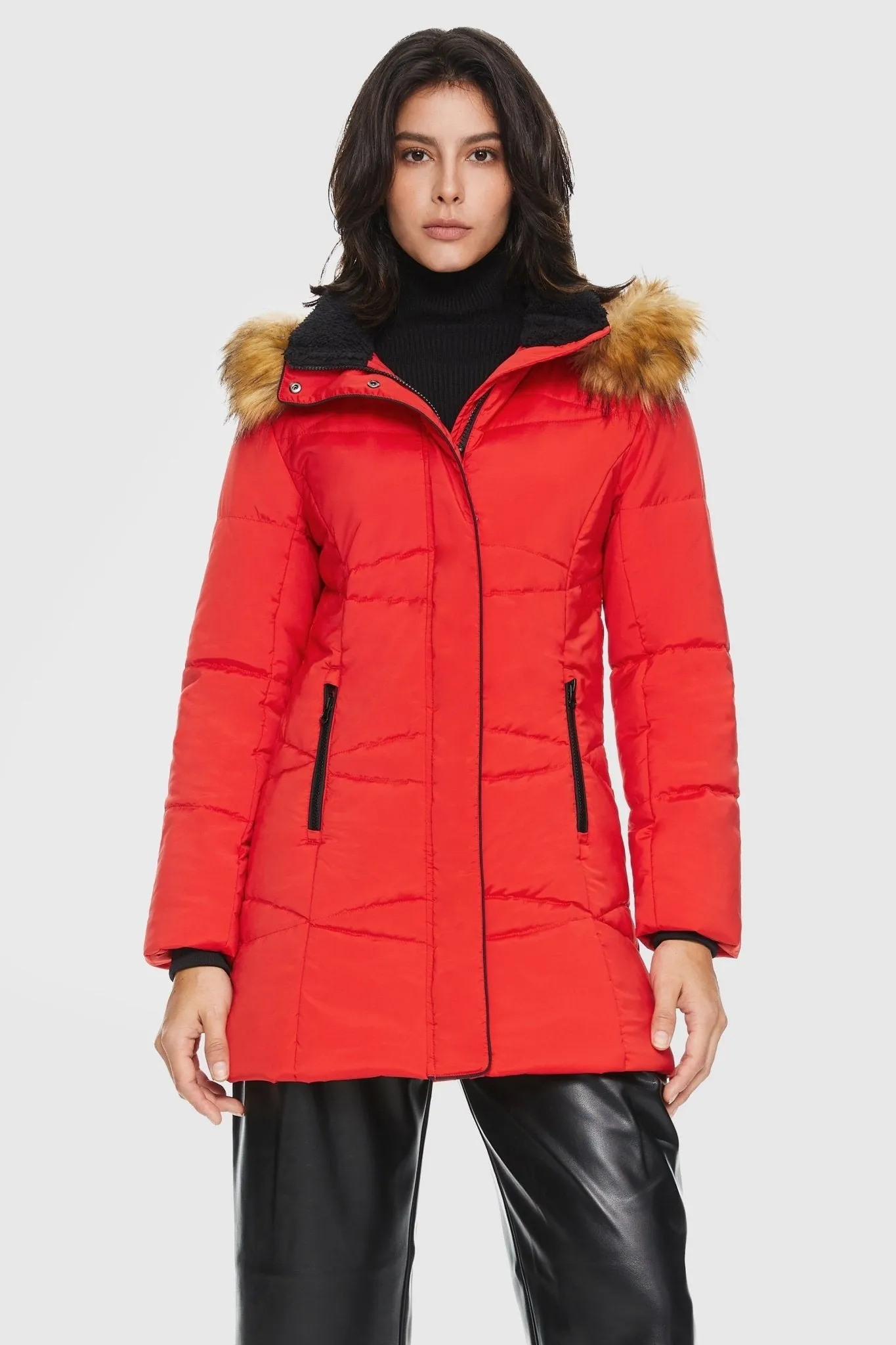 Insulated Jacket Zip-up Winter Coat