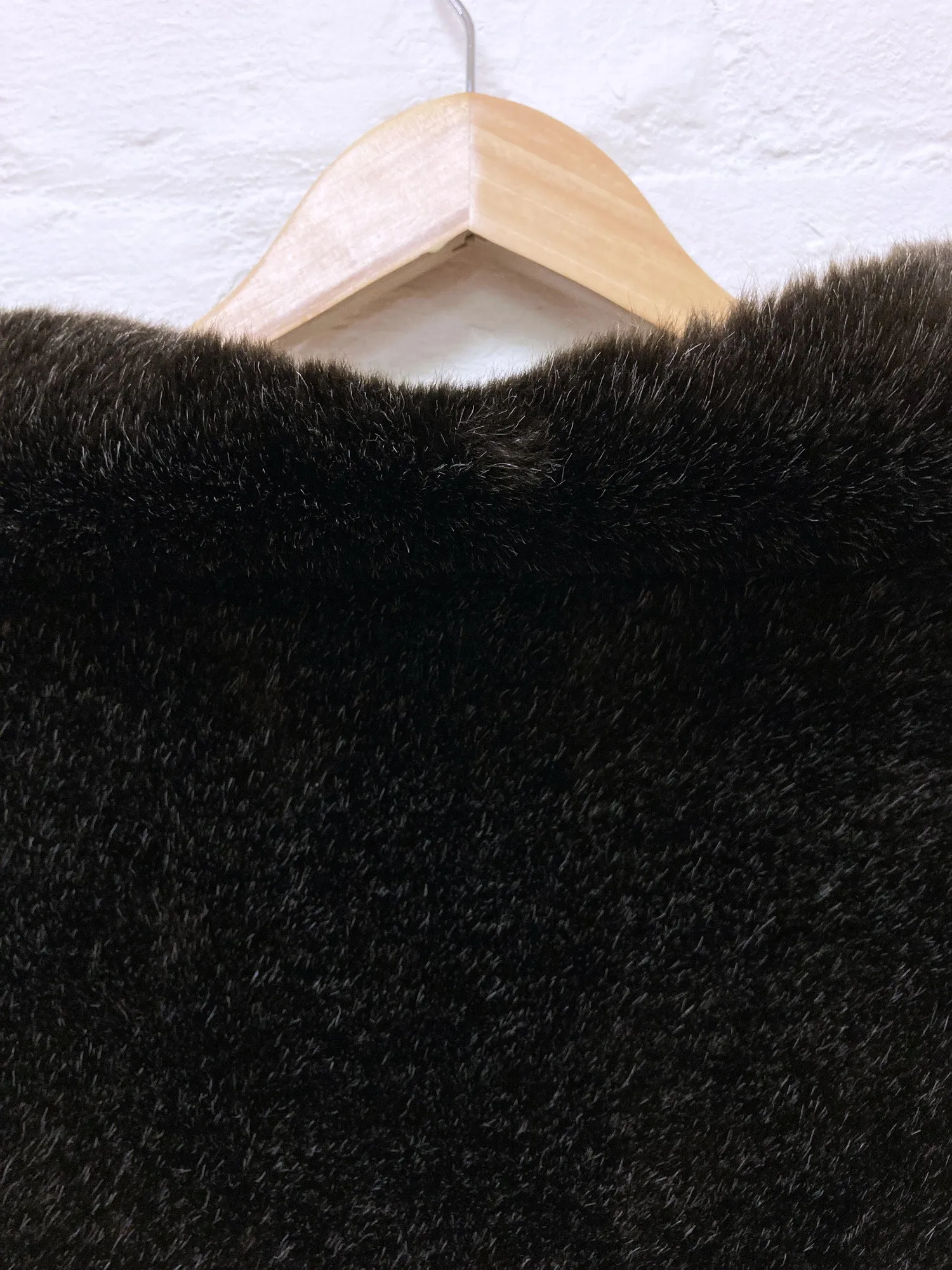 Jean Colonna dark brown faux fur shawl or collar