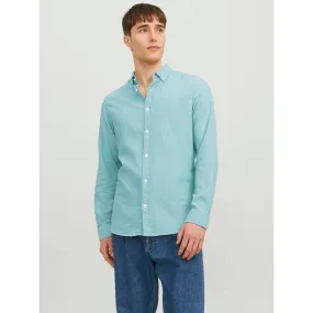 JJ Cyan Blue Slim Fit Shirt