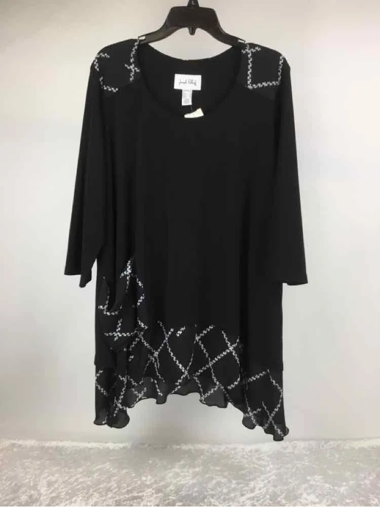 Joseph Ribkoff Size 18 Black/White Tunic Top