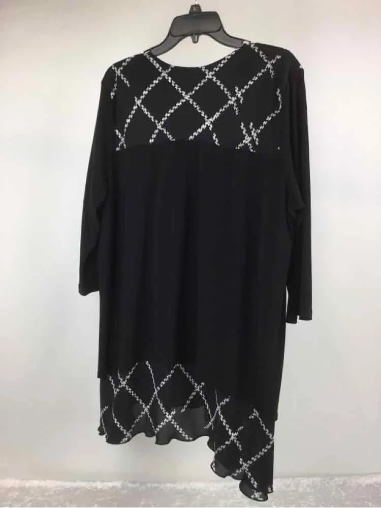 Joseph Ribkoff Size 18 Black/White Tunic Top