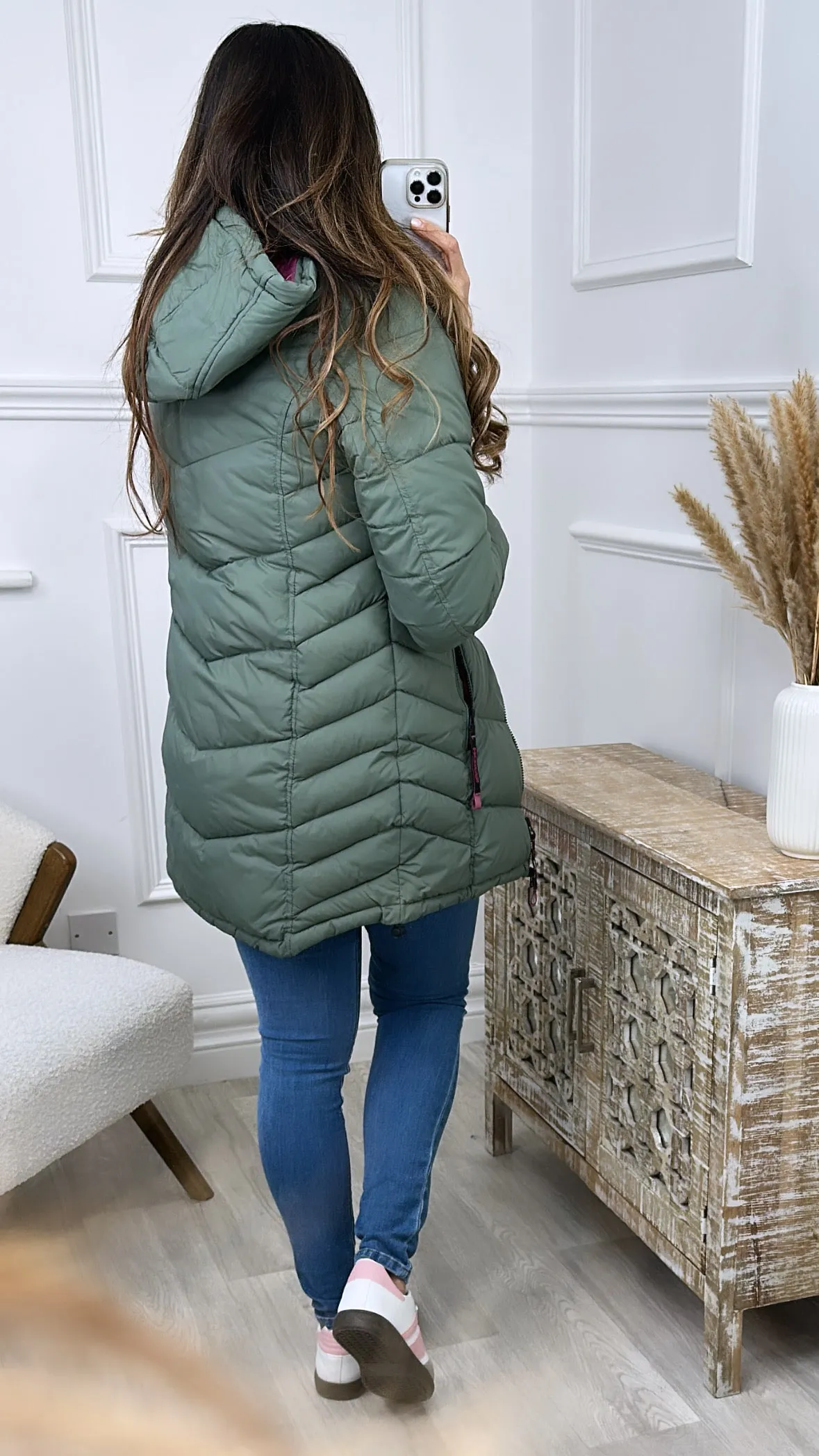 Julika Khaki Puffer Jacket