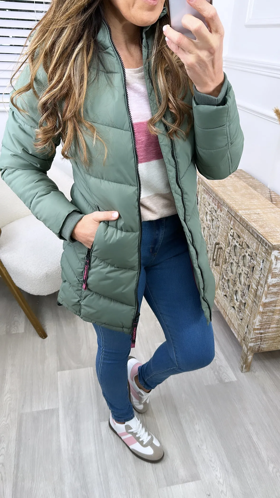 Julika Khaki Puffer Jacket