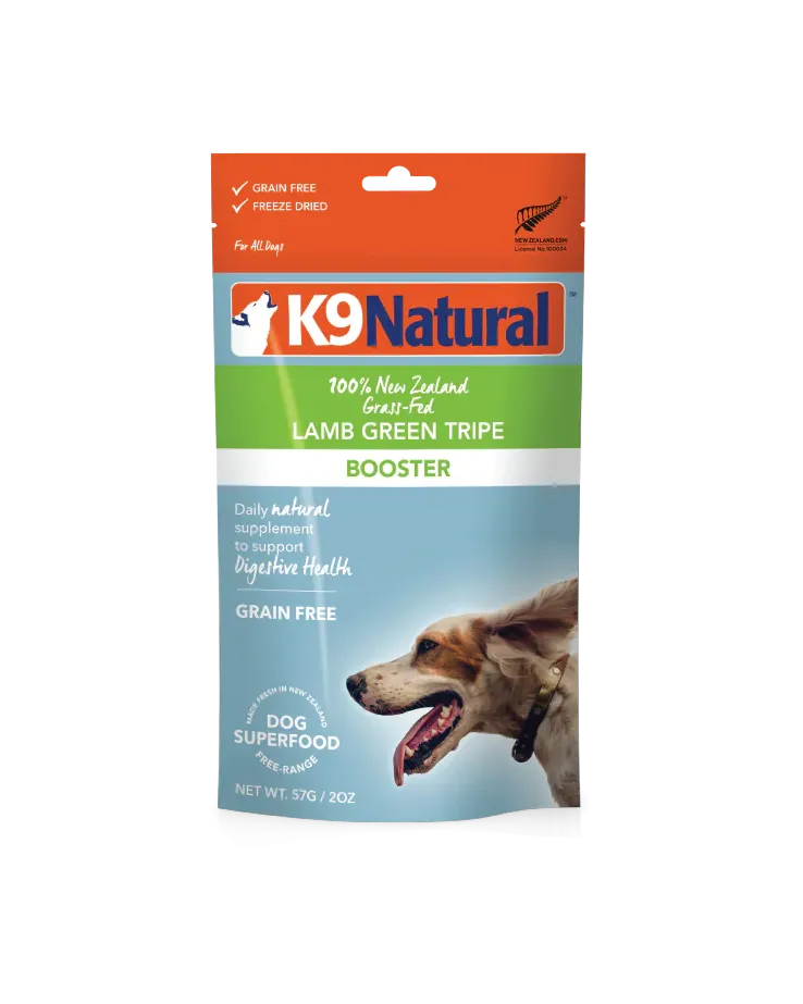 K9 Natural Freeze-Dried Lamb Green Tripe Booster Meal Topper 2oz