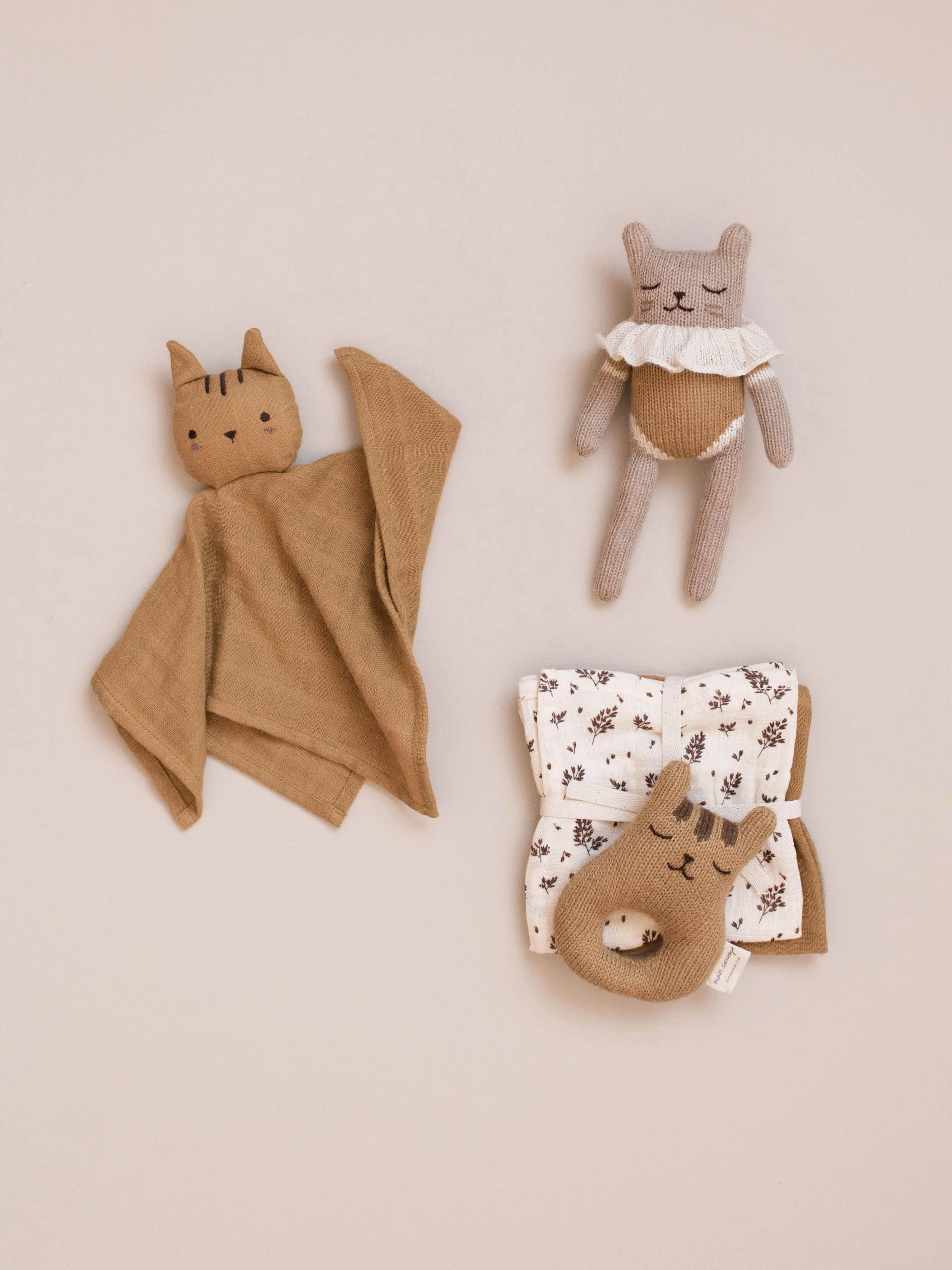 Kitten Soft Toy - Ochre Bodysuit