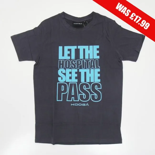 Kooga Let The Hopsital See The Pass Mens SS14 Grey/Blue T-Shirt