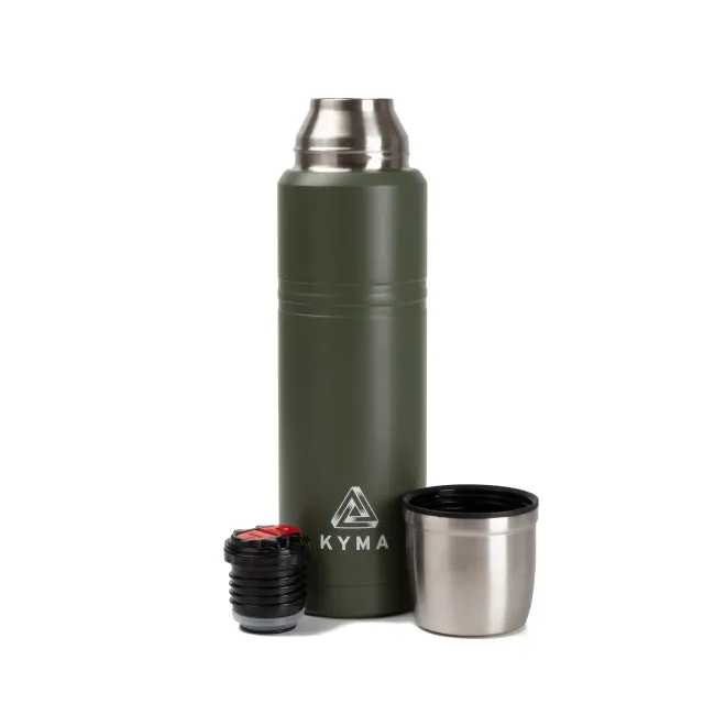 Kyma 1L Stainless Steel Thermos - Hot or Cold for 24 Hours