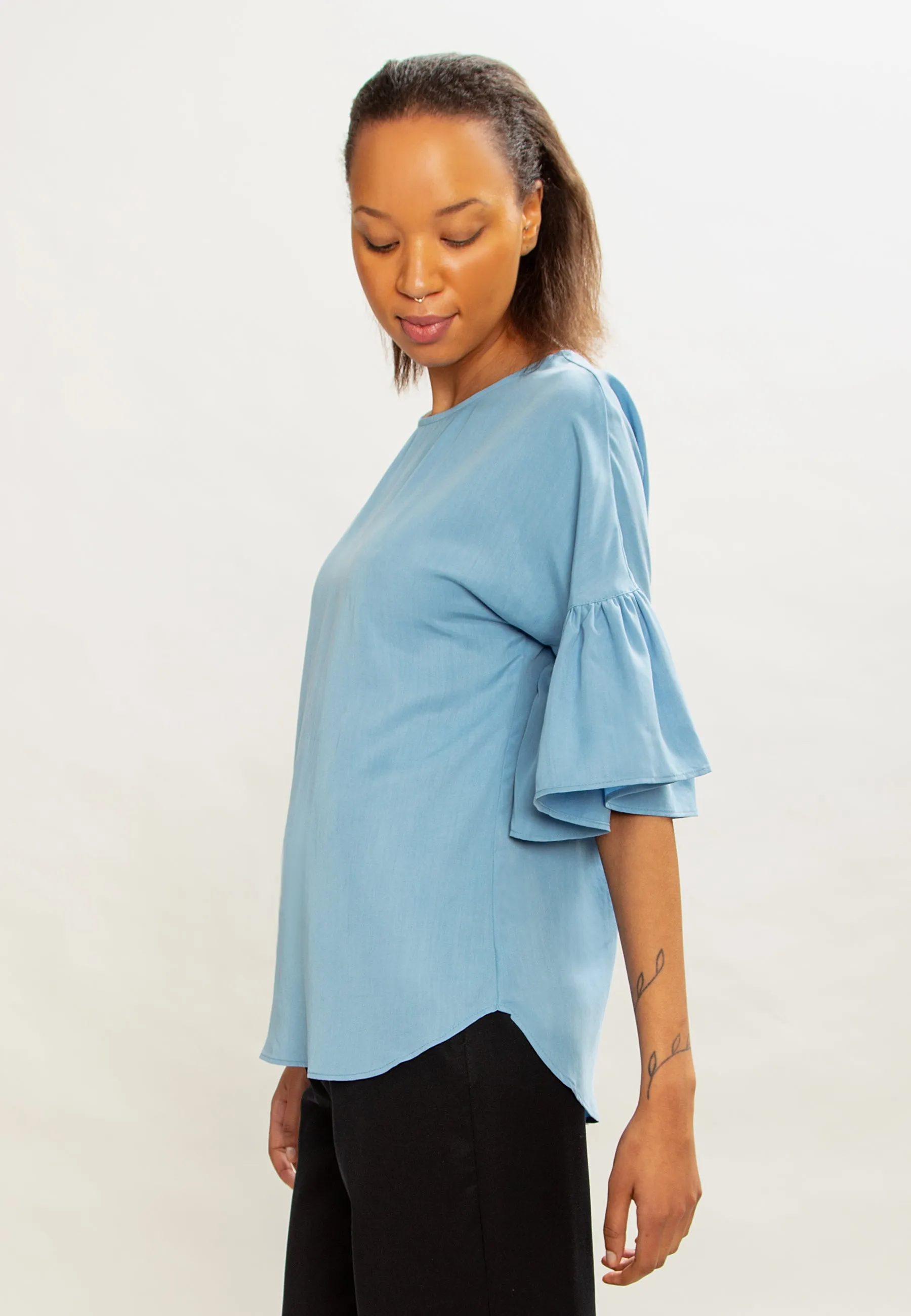 Liia Blouse Forget-me-not blue