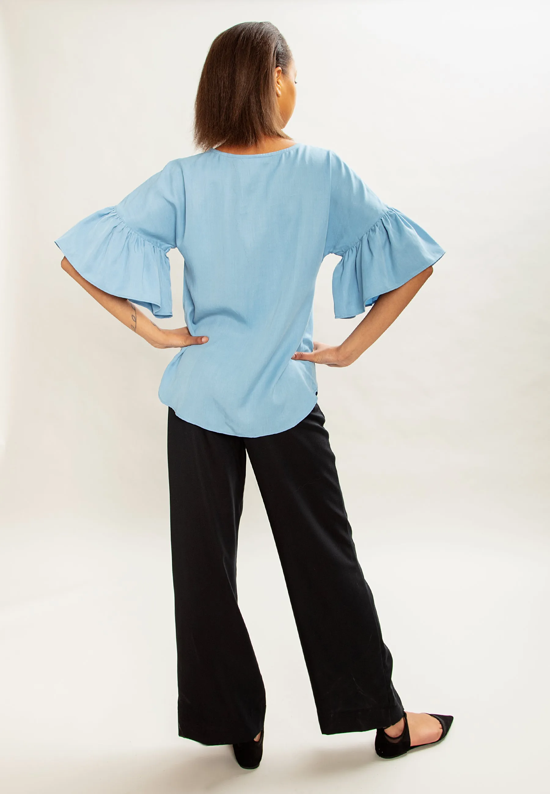 Liia Blouse Forget-me-not blue