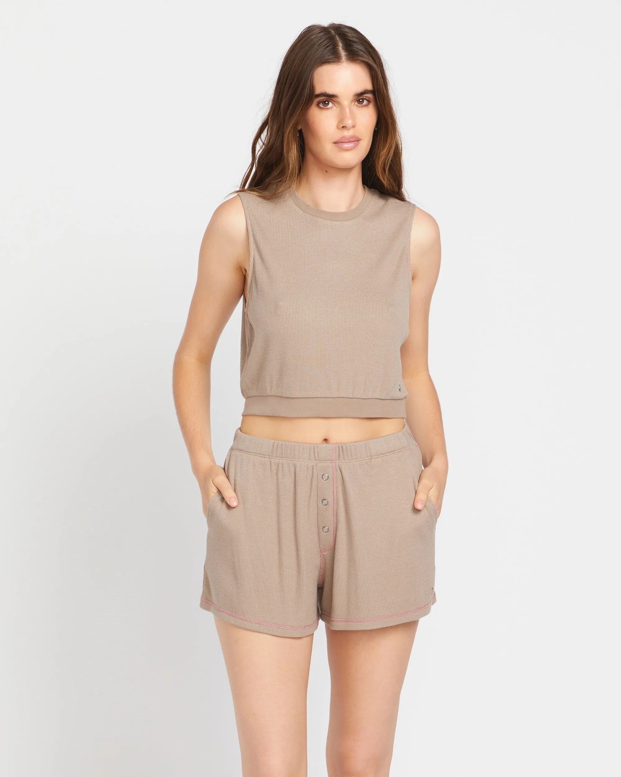 Lived in Lounge Knit Shorts - Concrete