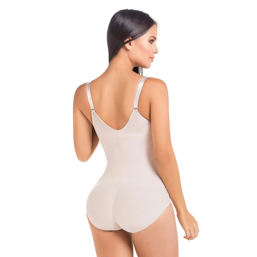 MariaE Women Tummy Control High Compression Shapewear Bodysuit (Beige)