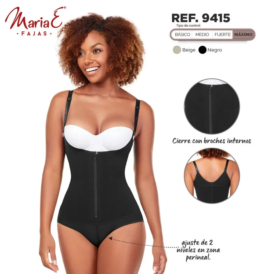 MariaE Women Tummy Control High Compression Shapewear Bodysuit (Black)