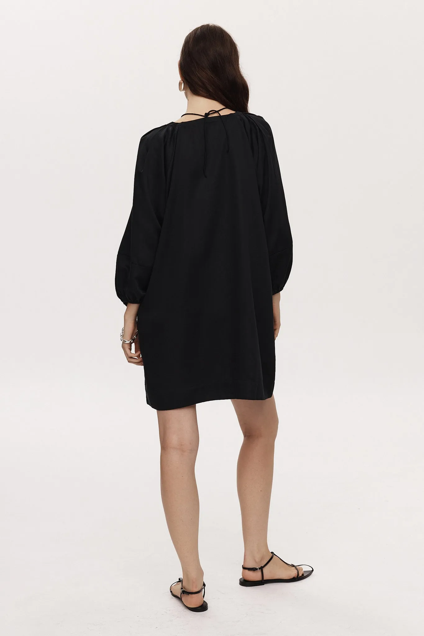 Marle Winnie Dress - Tencel/Linen - Black