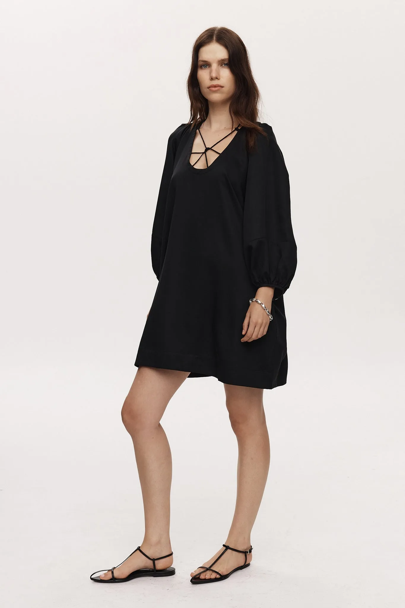 Marle Winnie Dress - Tencel/Linen - Black