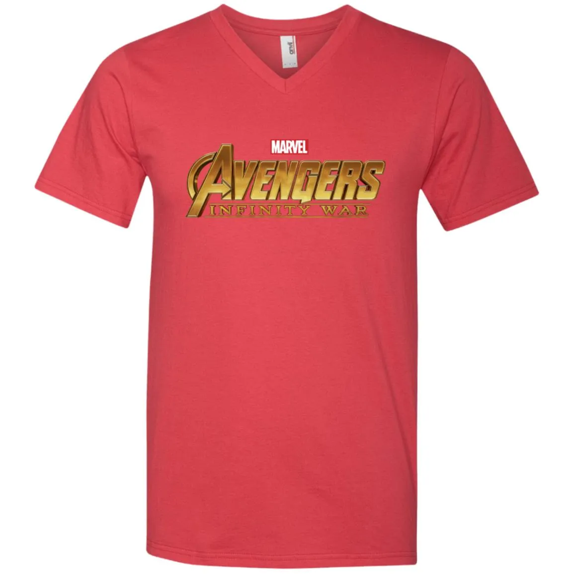 Marvel Avengers Infinity War Golden Logo Men V-Neck T-Shirt