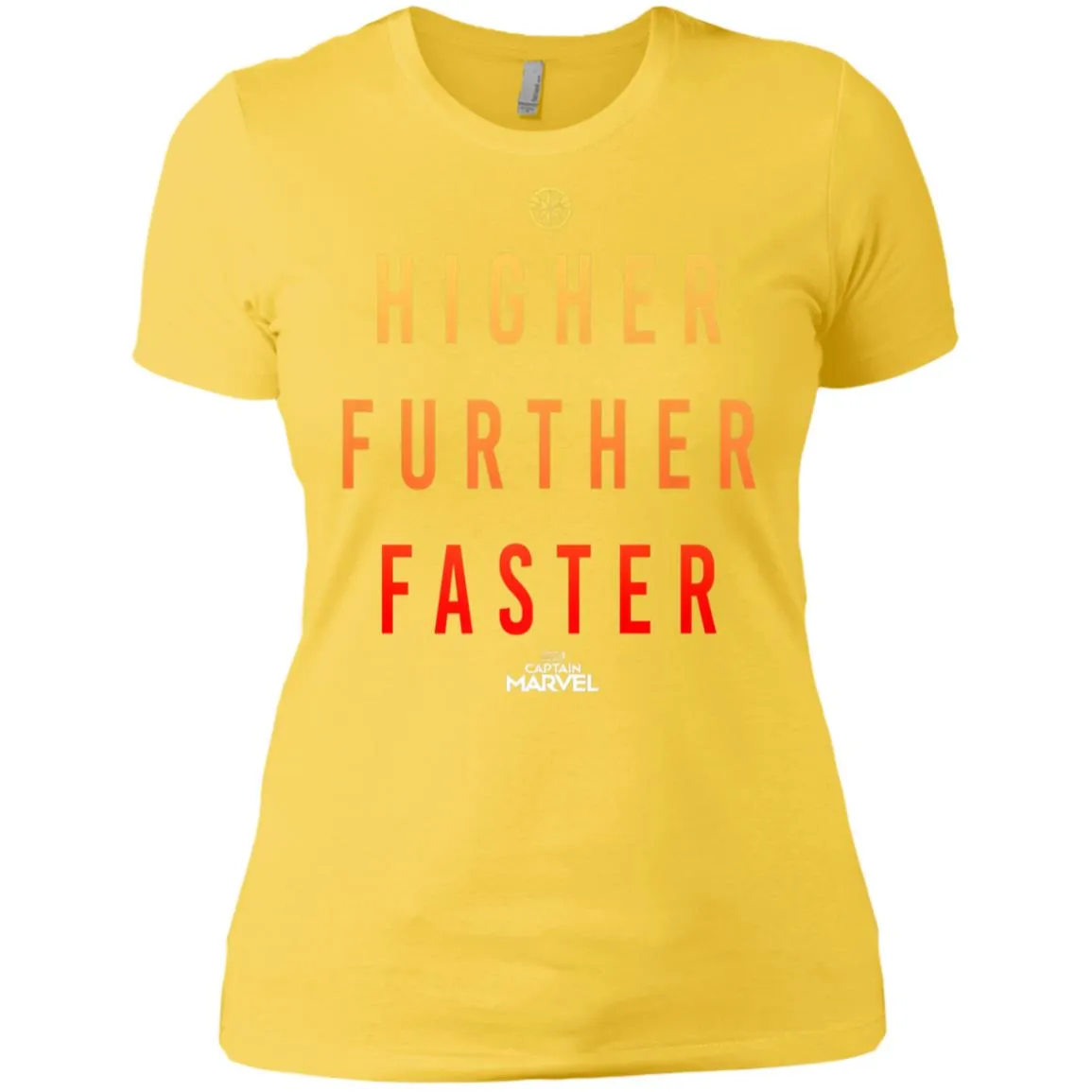 Marvel Captain Marvel Movie Higher Faster Women Cotton T-Shirt