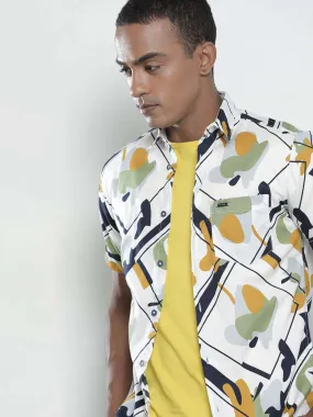 Men Abstract Casual Shirt