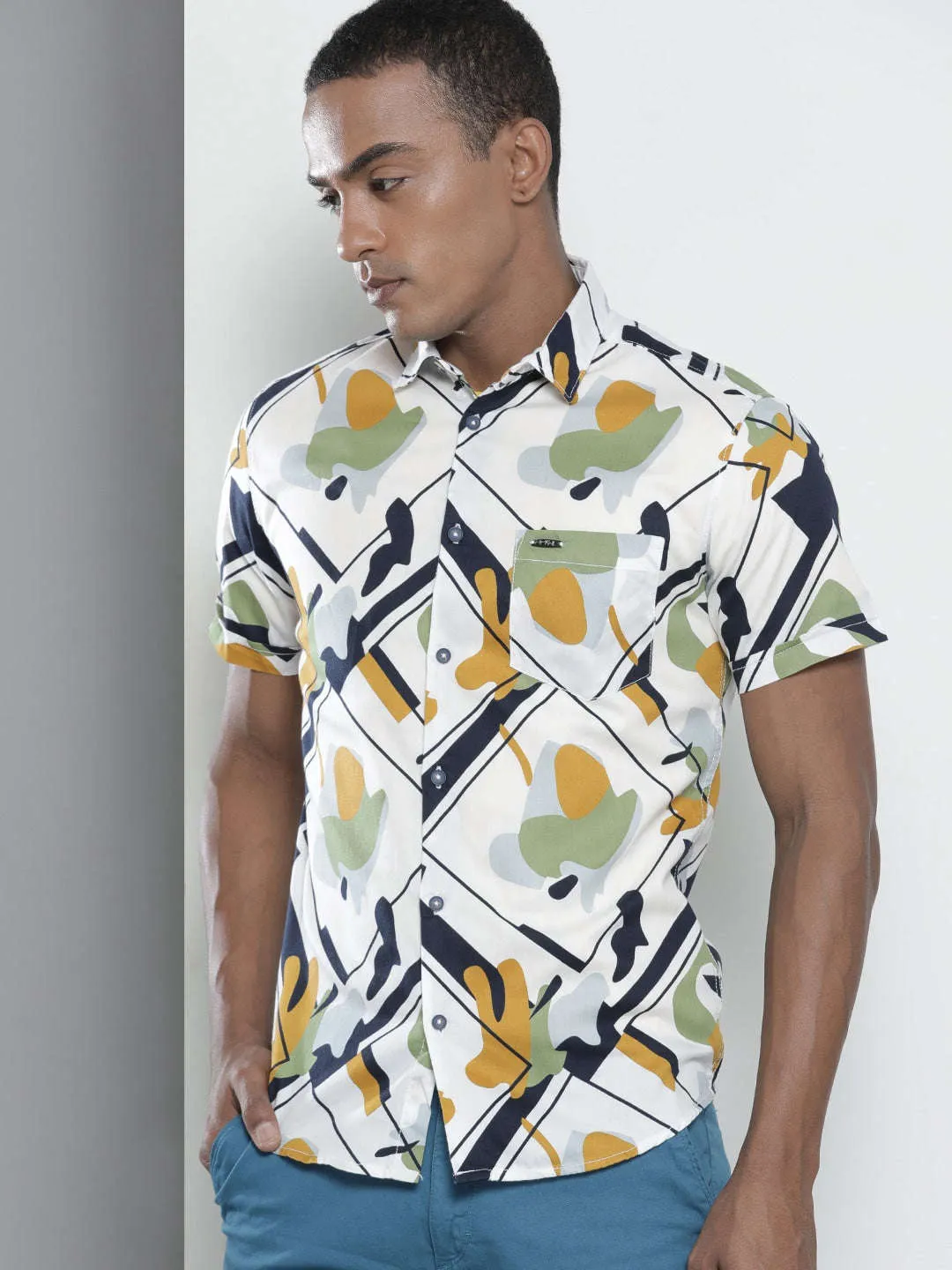 Men Abstract Casual Shirt