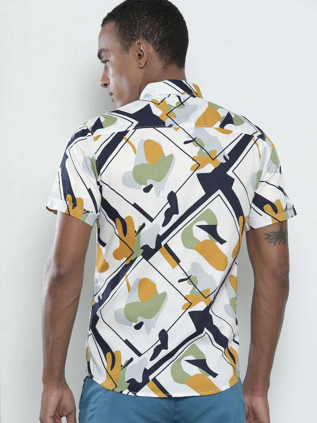 Men Abstract Casual Shirt