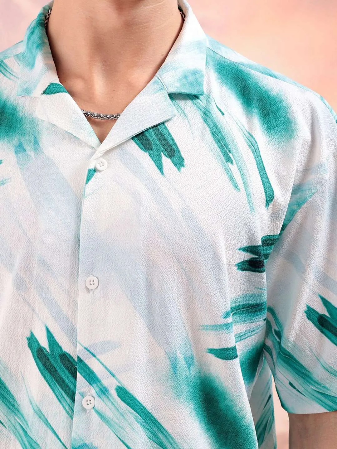 Men Abstract Printed Relaxed Fit Shirt