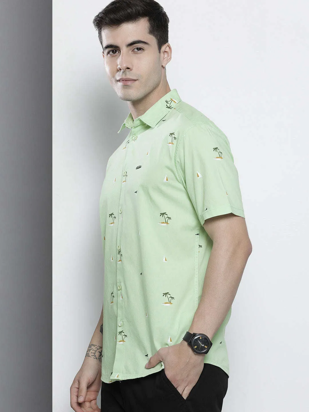 Men Abstract Printed Shirt