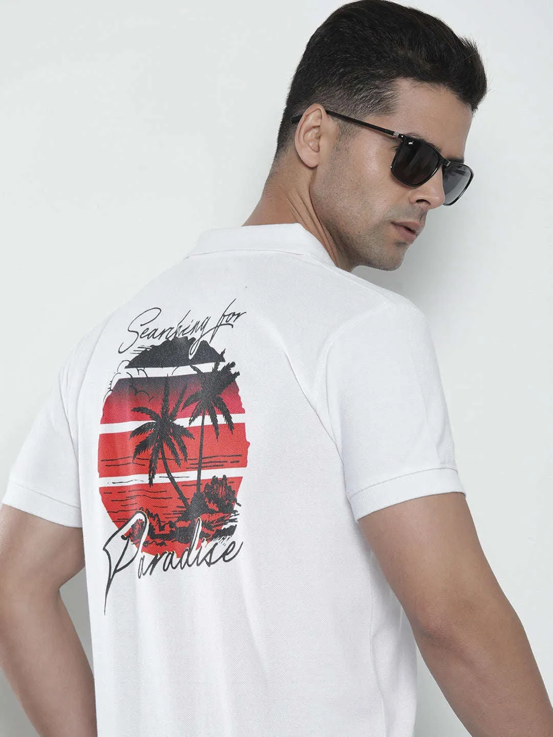 Men Back Printed T-Shirt