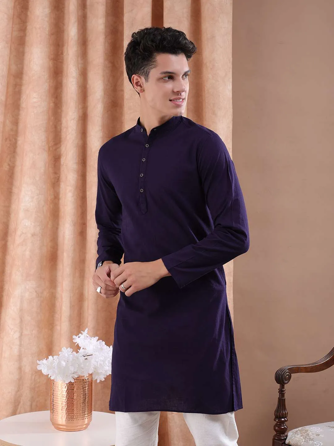 Men Basic Long Kurta